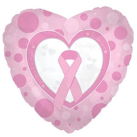 LOONBALLOON BREAST Cancer Awareness PINK Bow RIBBON Heart 3 Mylar Foil Balloons Kit SET B01FTXPD2C